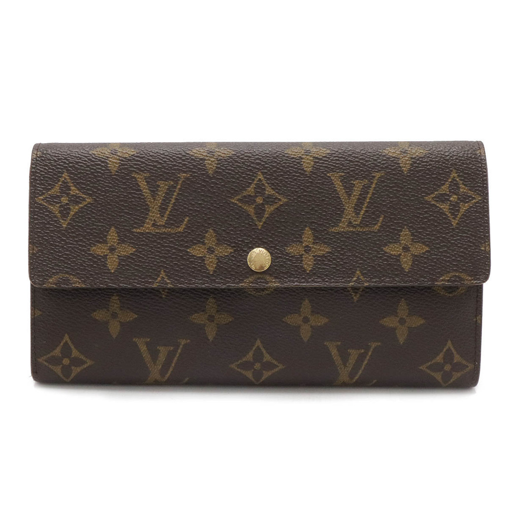 LOUIS VUITTON Monogram Pochette Portemonnaie Credit Bi fold Long Wallet